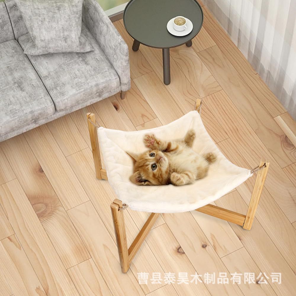 木质猫窝可拆洗木质猫狗宠物休息四季通用吊床幼猫网红吊篮