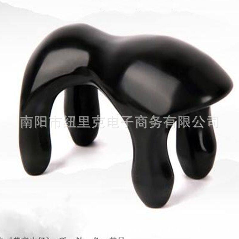 泗滨砭石狗刮痧板脚底按摩背部刮痧刀形砭石全身拨筋按摩