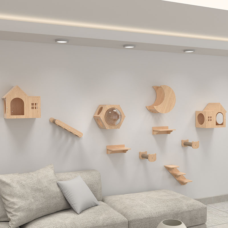 全实木猫爬架子墙猫爬架太空舱猫爬架大型猫猫窝不占地猫跳架梯子