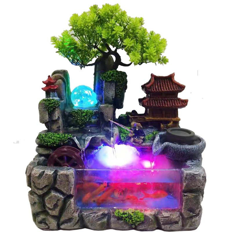 假山流水摆件含小树桌面喷泉循环景观鱼缸现货供应礼品家居装饰,家居饰品,装饰摆件,淘宝优惠券,粉丝福利购,淘宝优惠卷