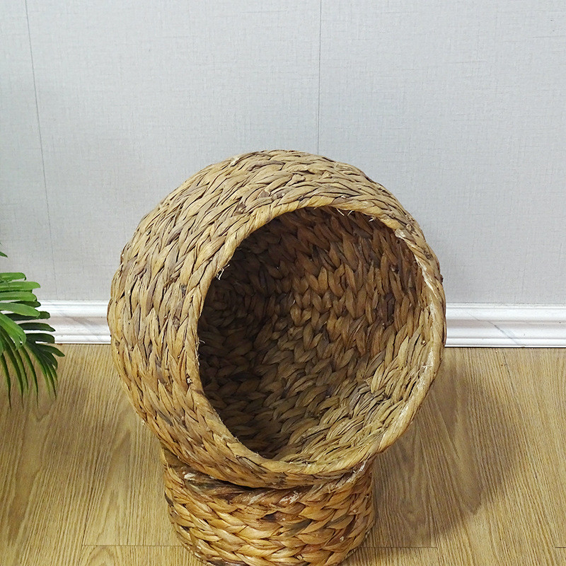 葫芦草编织窝藤编冬季保暖蒲草编织宠物窝猫咪房子别墅猫窝