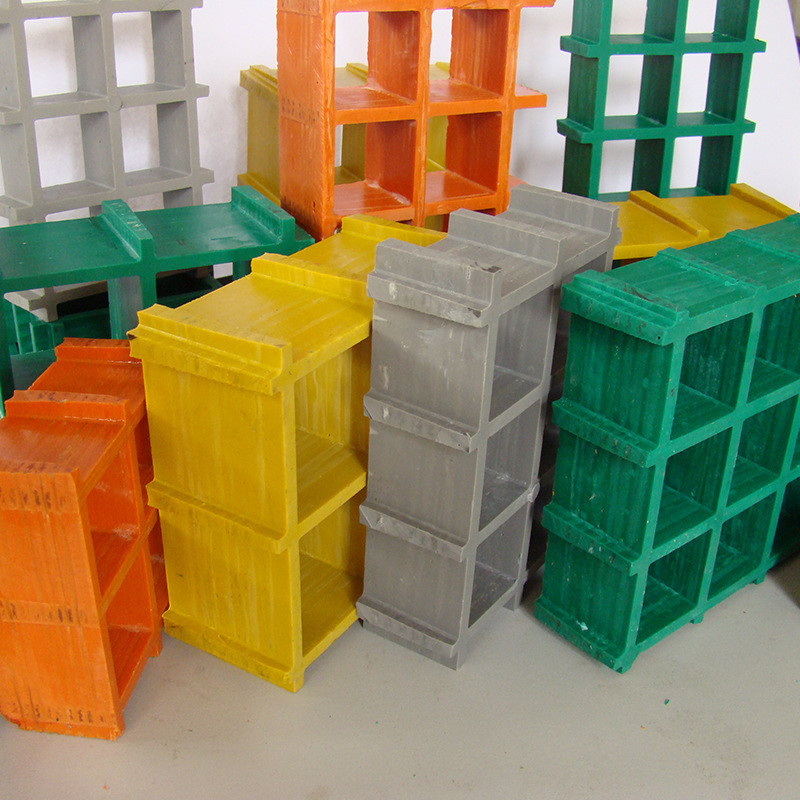 厂家货架地沟定制耐磨防潮楼梯踏板网格镂空拼接玻璃钢格栅样品