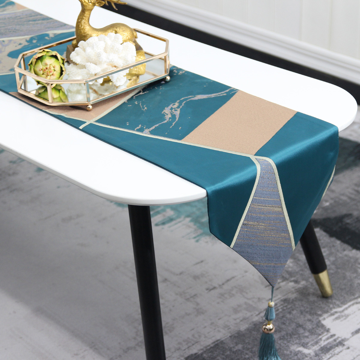 新款桌旗桌布茶几布柜长布餐桌布欧式现代简约款桌旗家用酒店