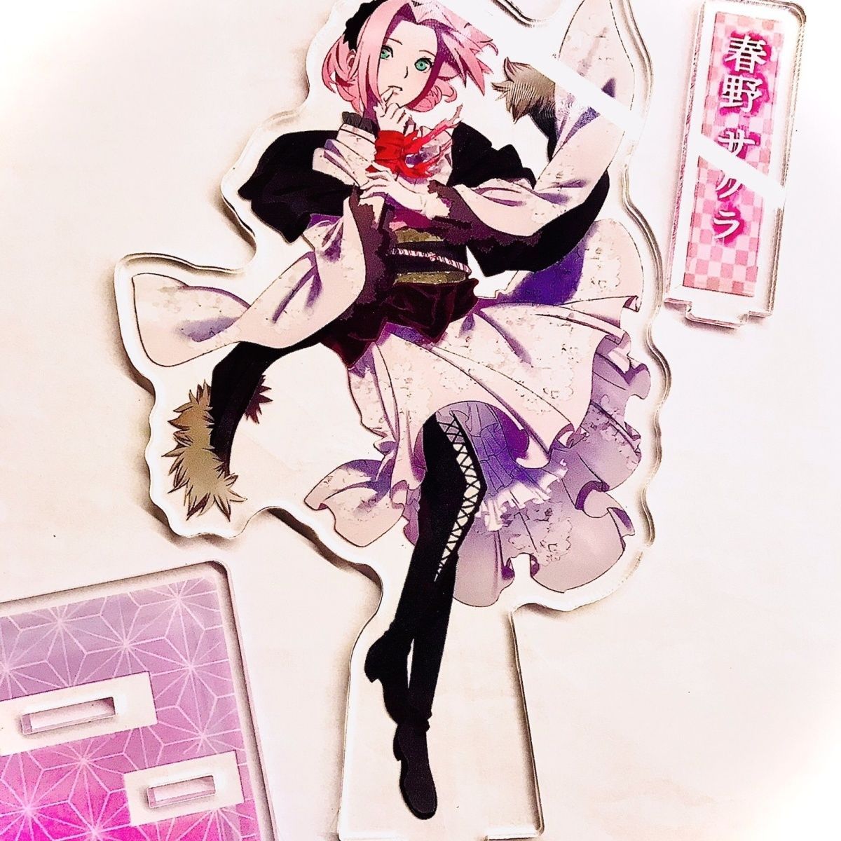 火影忍者动漫周边鸣人佐助春野樱日向雏田3周年纪念 亚克力立牌