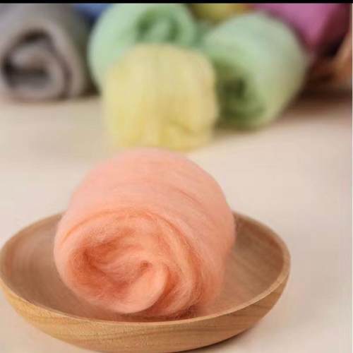 羊直供羊毛毡戳戳乐手工材料包厂家毛条45色随便选