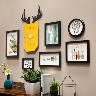 包邮【金零点9392】亚那切克/北欧/实木相框创意照片墙/相框墙