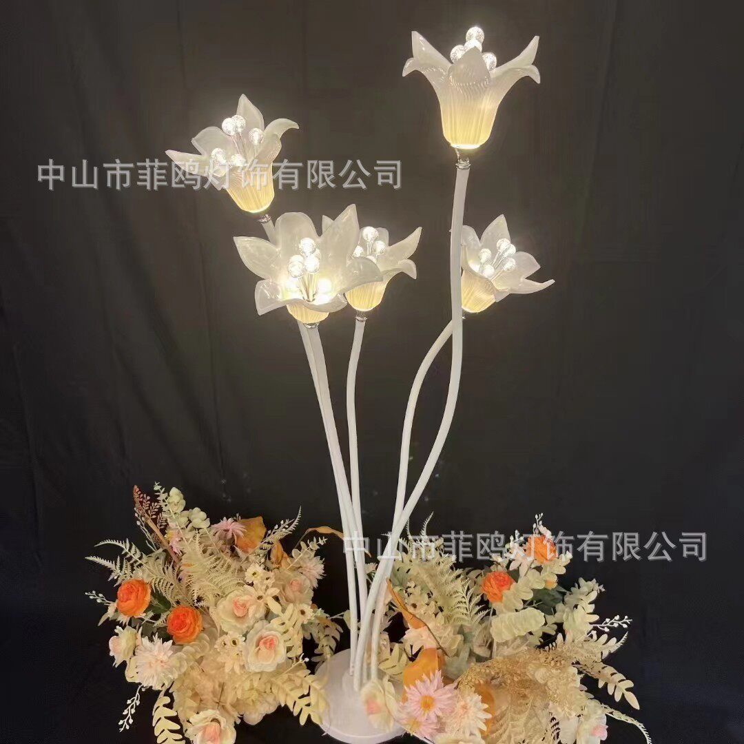 新款婚庆路引发光百合花软管自由弯曲舞台灯婚礼路引场景装饰布置