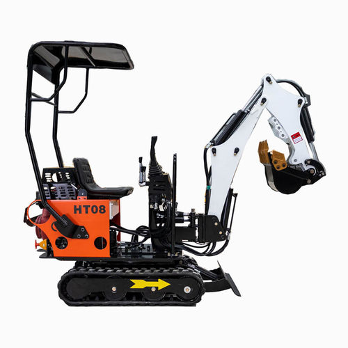热销迷你HT08微型小挖机现货出口澳大利亚庭院修整后花园施工小挖