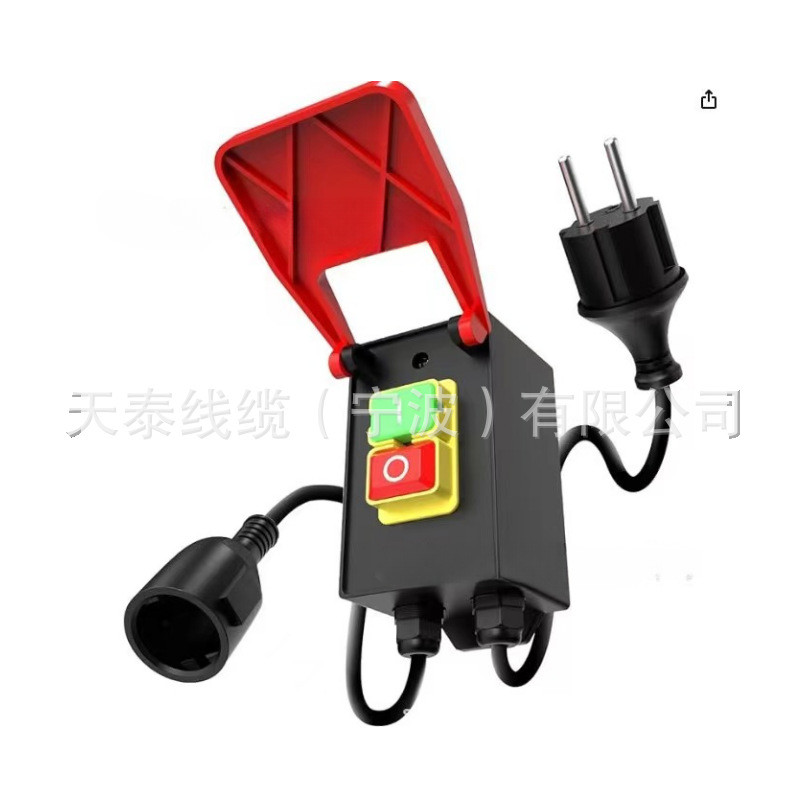 供应kjd17b电磁开关带线规/德式120v勇士带急停安全按钮欧带后盖