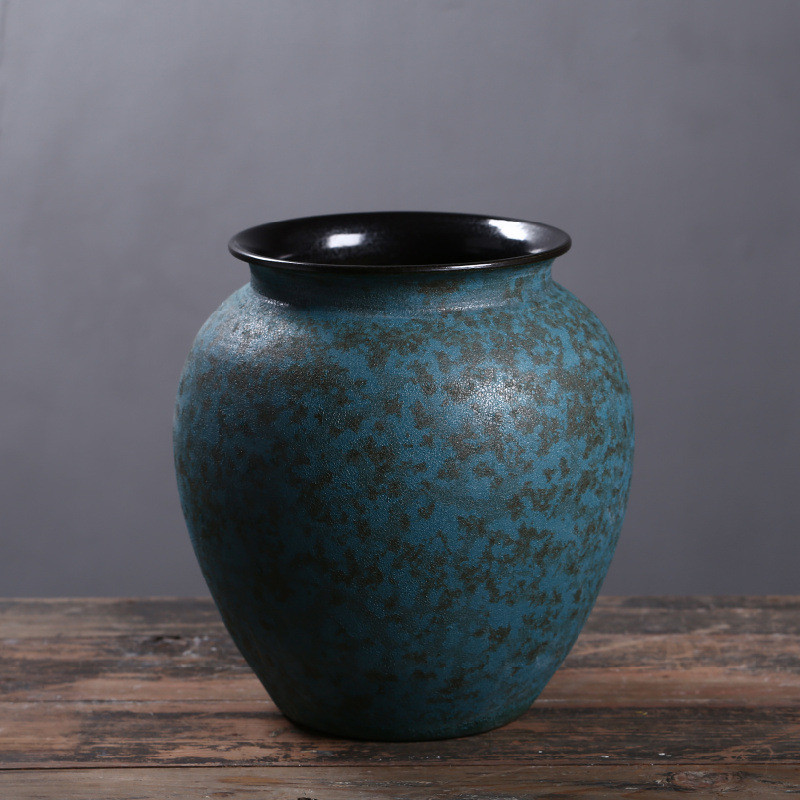 欧式复古创意手工花盆陶瓷器花瓶摆件景德镇干支陶罐软装设工艺品