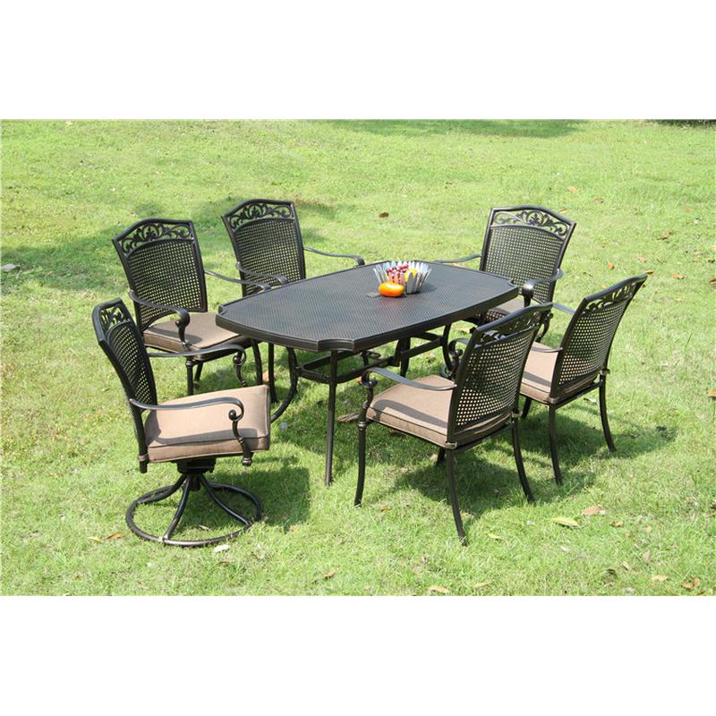 厂家批发花园套装休闲阳台铁艺户外家具桌椅五件套庭院铸铝桌椅