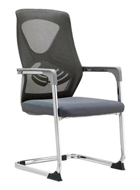 厂家直销办公电脑透气网布休闲会议职员椅人体弓形护腰时尚椅子