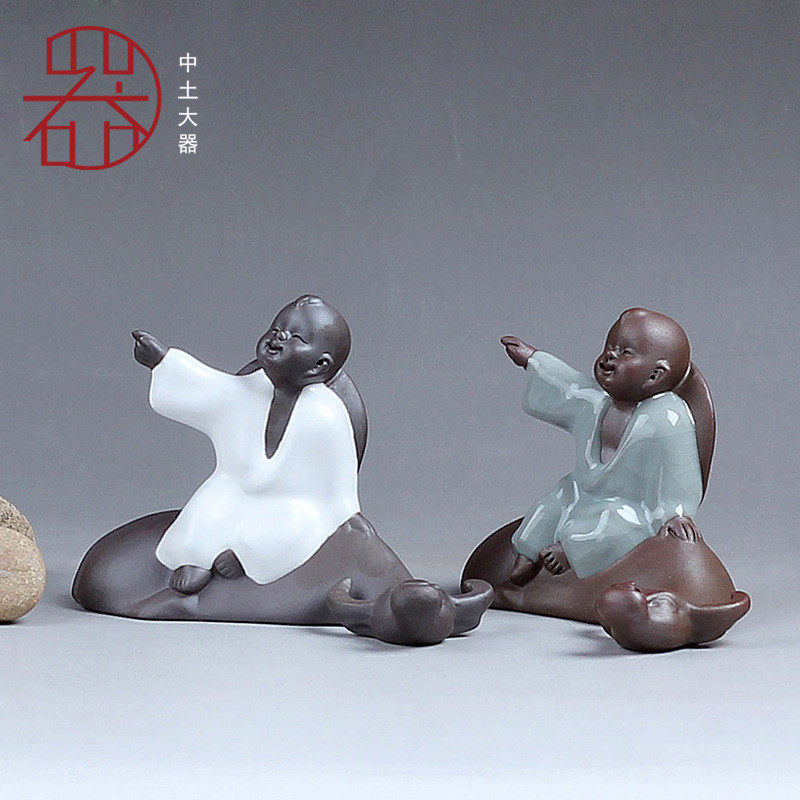 热销牛童骑青瓷茶宠摆件哥窑黄牛汝窑茶宠精品紫砂茶宠批发茶具摆,特色手工艺,青花瓷,淘宝优惠券,粉丝福利购,淘宝优惠卷