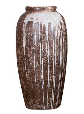 景德镇陶瓷批发 落地花瓶粗陶手工陶罐坛子土陶做旧仿古大型花盆