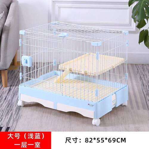 816裸笼大号单层兔笼大空间清洁轮子带抽板方便带方便拆卸