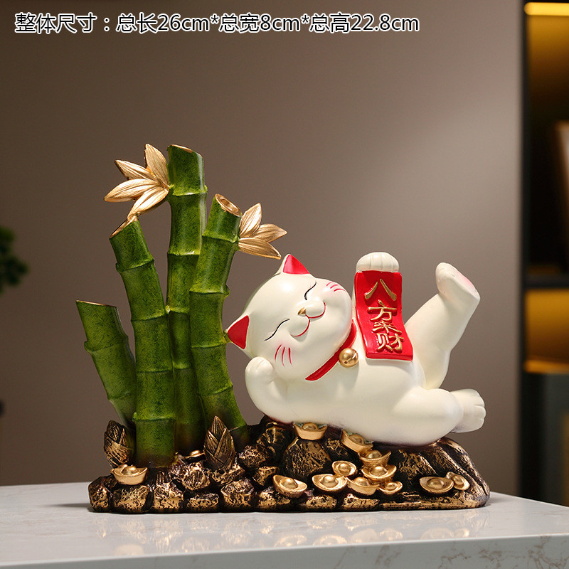 中式客厅玄关竹子摆件办公室招财装饰开业乔迁搬新家高升节节礼品