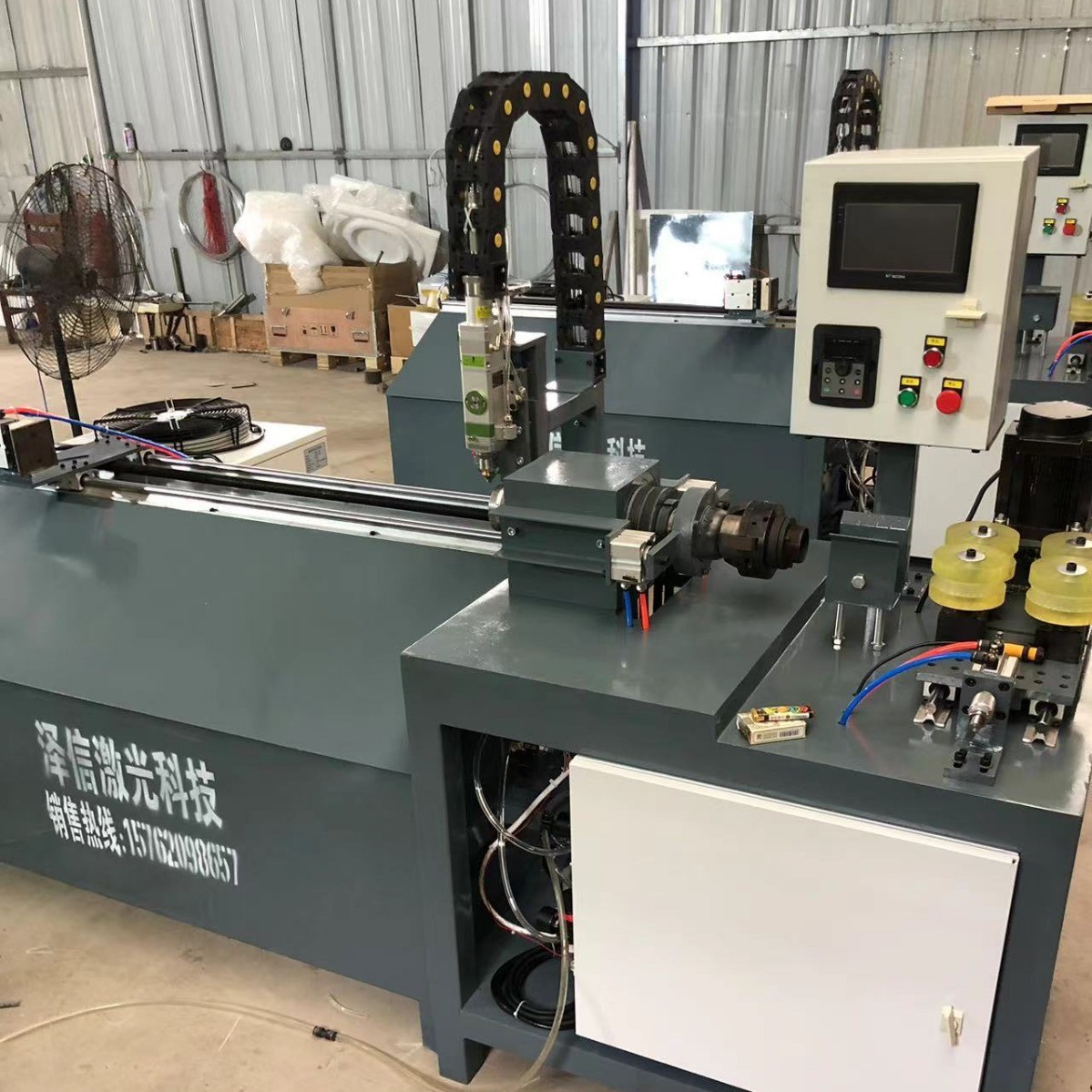 不锈钢圆管激光切管机半自动人工激光切割机激光切管材管机送料