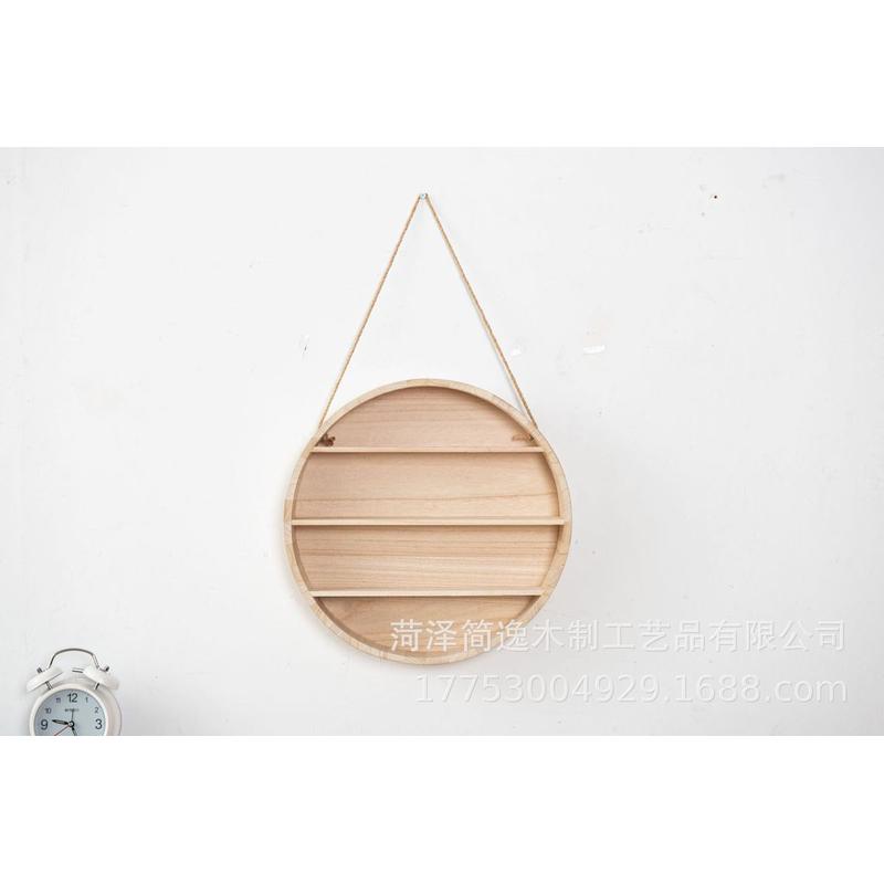 墙壁置物架实木儿童房壁挂背景装饰挂件木质多层置物架收纳展示架