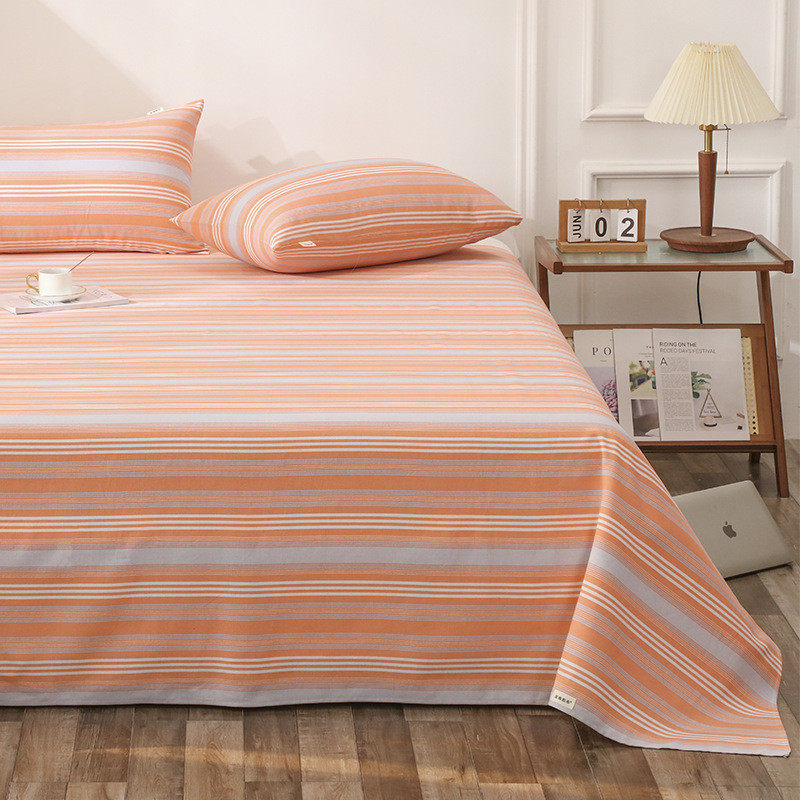 单人老粗布床单单件日系宿舍棉布被单三件套棉麻炕单夏季软凉席厂