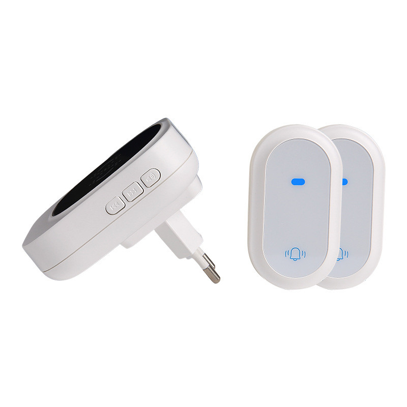 自发电智能家用免打孔无线门铃远距离门铃无线433老人呼叫器