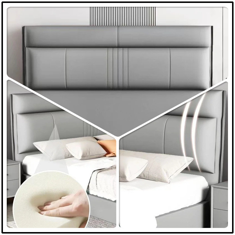 热销2024新款酒店家具标间全套软包板式边靠背实木床床头板床头靠