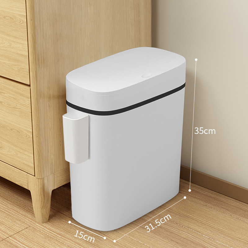i6cv批发垃圾桶家用2022新款卫生间大容量厕所纸桶防臭密封极窄带