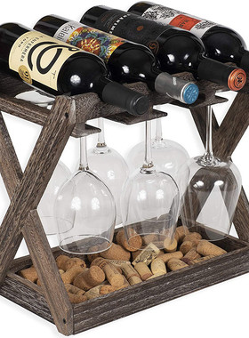 木质工厂简约时尚源头红酒收纳架葡萄酒红酒杯壁挂式储藏架