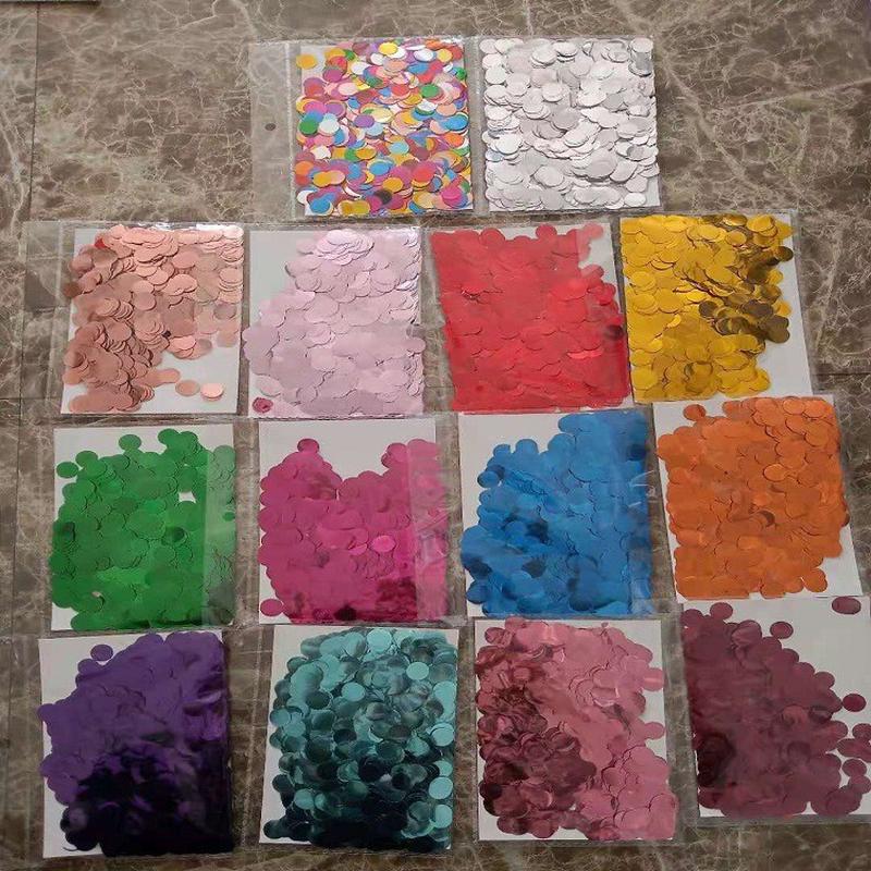 气球填充物婚礼抛洒生日五彩纸屑圆形单色混色波波球礼花填充物