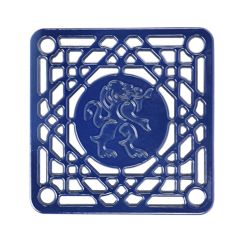 厂家批发铸铁锅现代盘砂锅盘餐桌用品隔热花盘方盘20cm精美镂空锅