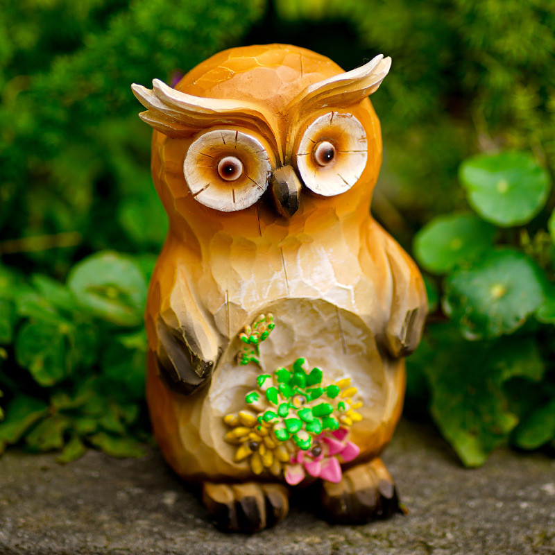 太阳能户外庭院花园装饰景观家用室外led灯树脂工艺品摆件