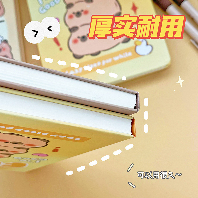 可爱卡皮巴拉系列笔记本佛系小水豚本子记事本创意5手帐本日记本