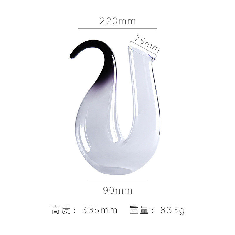 天蝎盈豪广醒酒器水晶玻璃异型红酒醒酒器人工吹制创意公鸡醒酒器