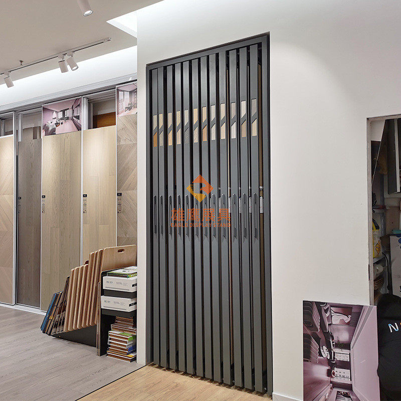 定制木地板展示架抽拉旋转壁纸涂料展示柜金属木门展架移动可黑色
