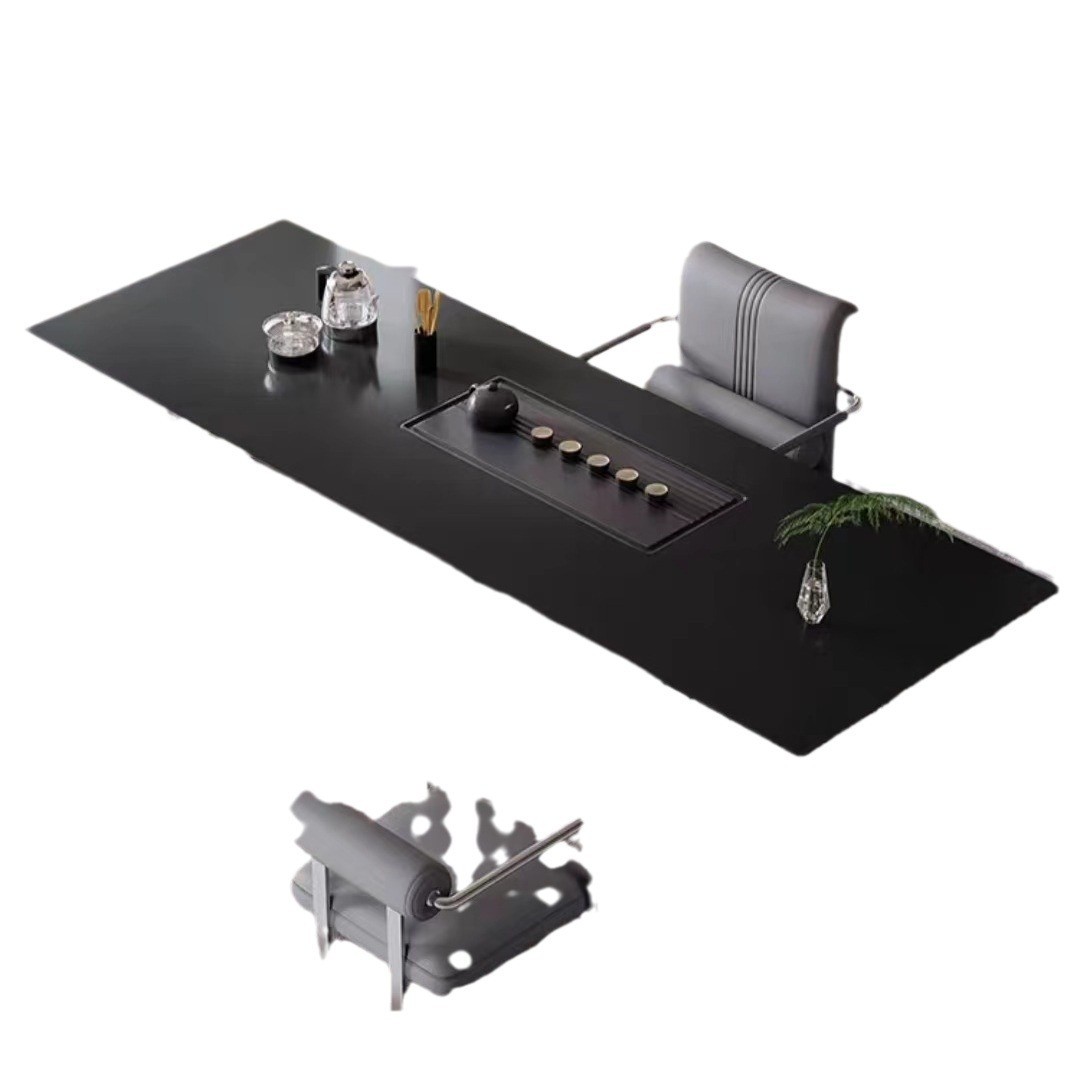 新中式风格茶桌现代简约亚克力悬浮别墅感客厅茶盘电器一体泡茶桌