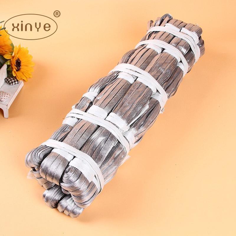 热销现货金丝织带0.6cm-1.8cm编织带螺纹带有芯扁带金丝松紧带金