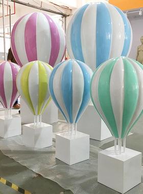 雕塑玻璃钢热气球仿真婚庆婚礼广场商业街游乐园开业装饰落地摆件
