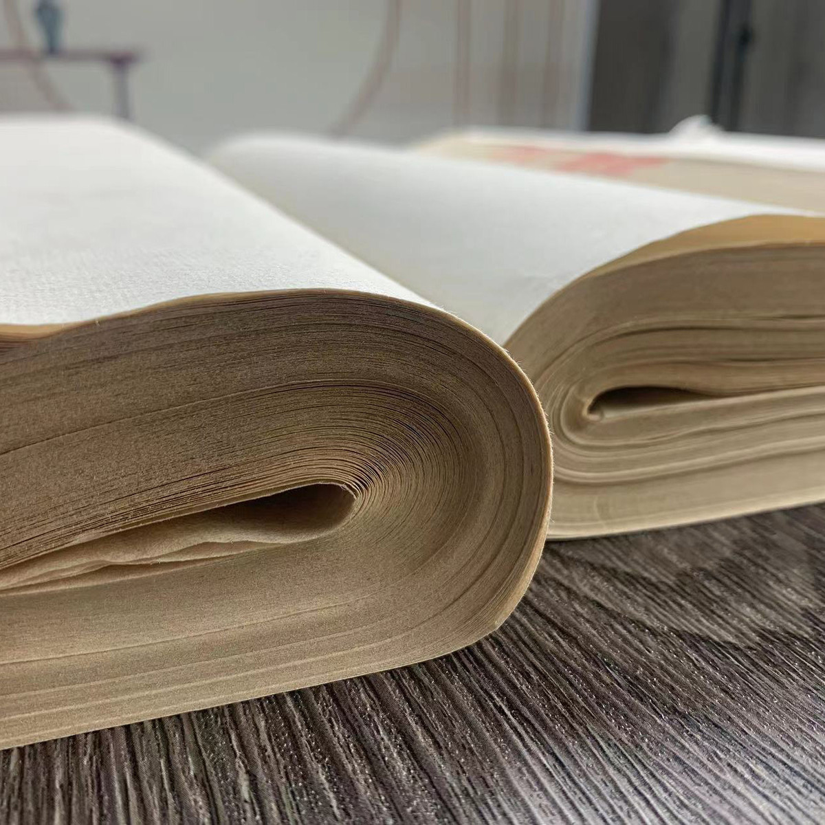 蝉翼褚皮黄小楷七分熟仿宋古法楮皮宣纸麻半生半熟书法创作纸