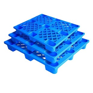 脚网格九加厚塑料卡板加硬塑胶地台板单面叉车托盘工厂专用防潮板