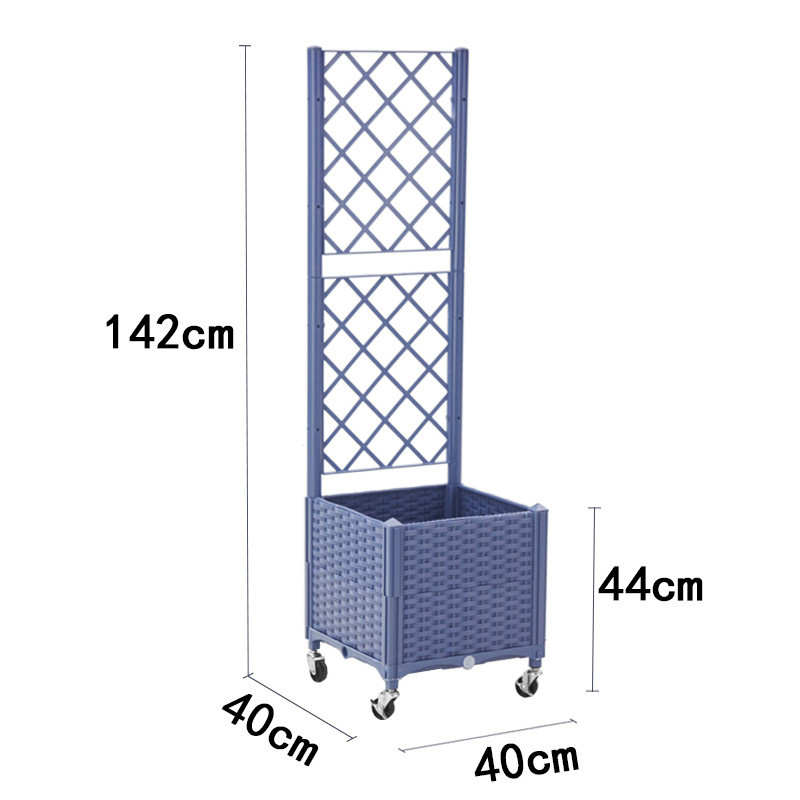 花箱户外楼顶隔断花槽爬藤架支架种菜盆屋顶围栏阳台种植箱专用盆
