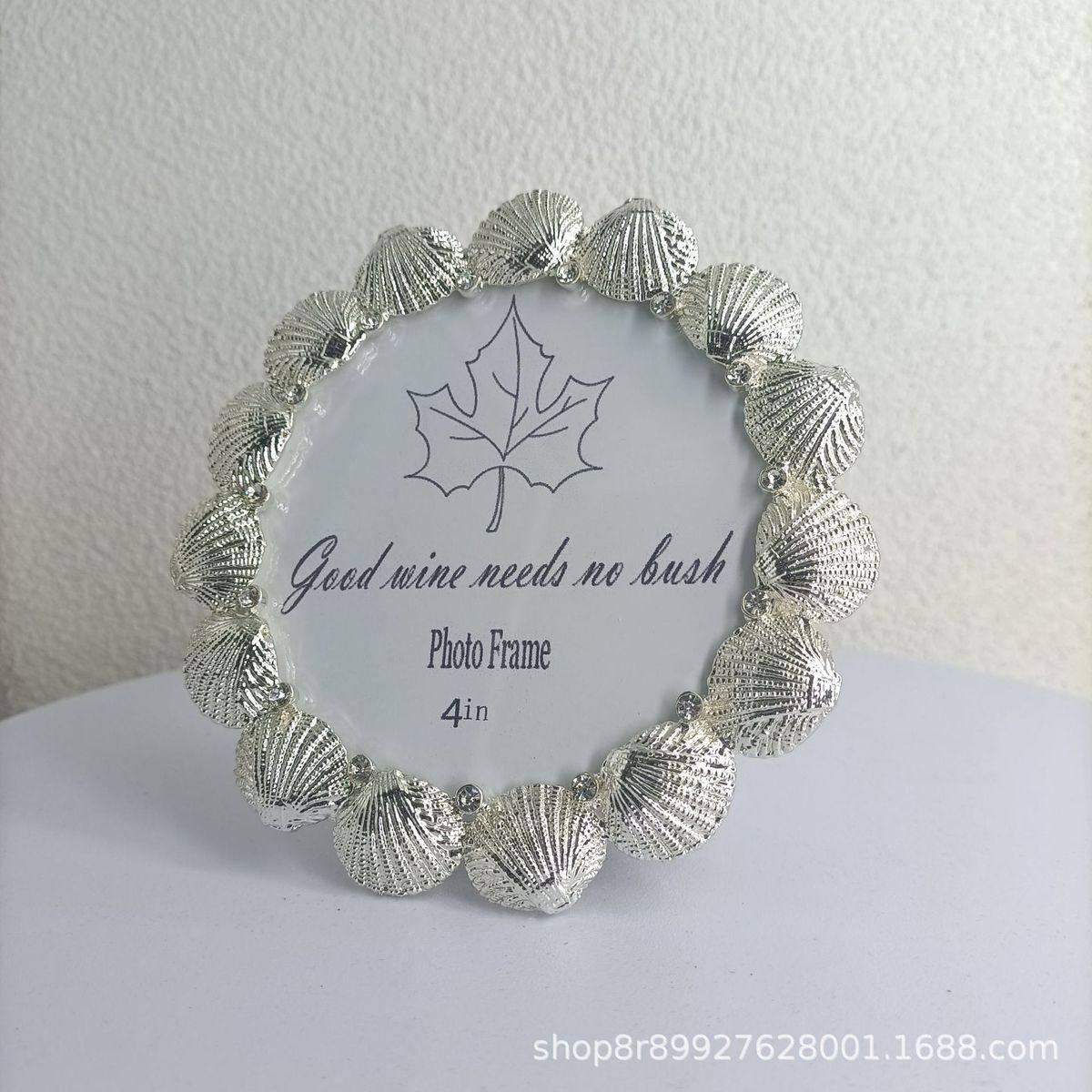 简约银色轻奢金属边框相框摆台，欧式复古，圆形，金属,家居饰品,相框/画框,淘宝优惠券,粉丝福利购,淘宝优惠卷