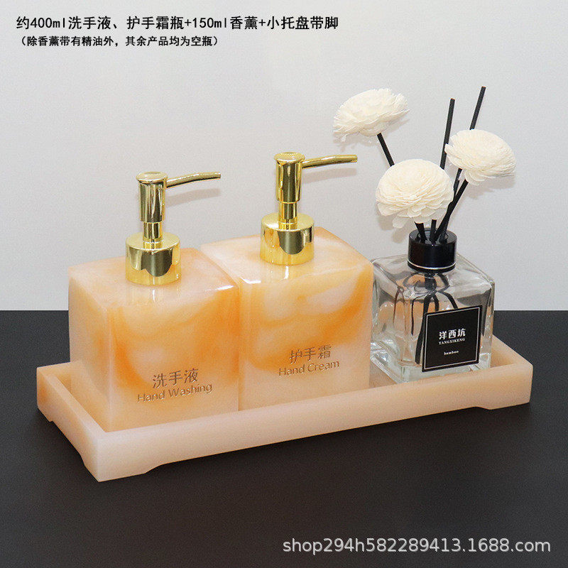 欧式样板房浴室家居用品套装卫生间树脂乳液分装瓶按压套装空瓶