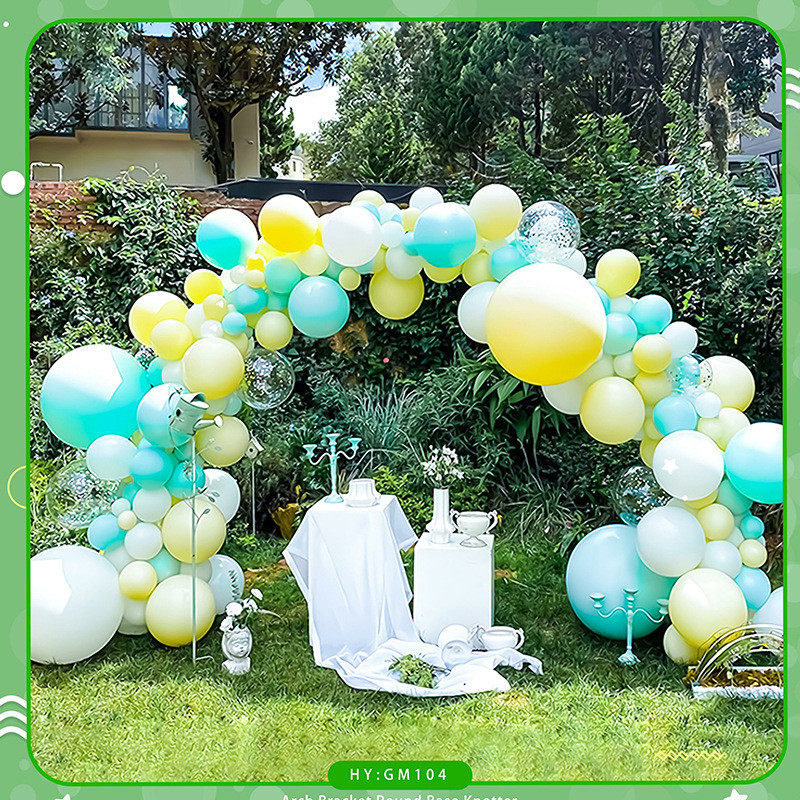 立柱拱门气球带支架婚礼开业背景装饰气球套装马卡色乳胶充气气球