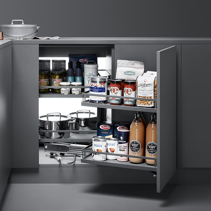 unihopper库博加工定制厨房纳米怪物小拉篮转角拉篮缓冲拉篮