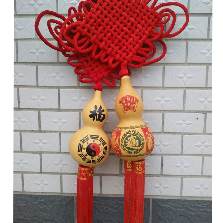 厂家批发天然葫芦地摊摆摊手工工艺葫芦中国结春节家居葫芦挂件