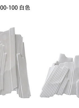 现代简约抽象插花花瓶摆件客厅卧室玄关不规则装饰品家居瓦楞轻奢