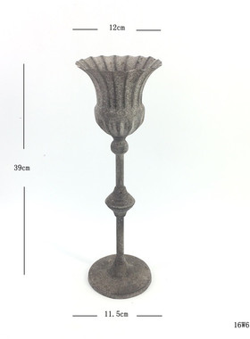 婚礼主装饰花器西式复古花器桌面欧式摆件插花桌台式艺高花店布置