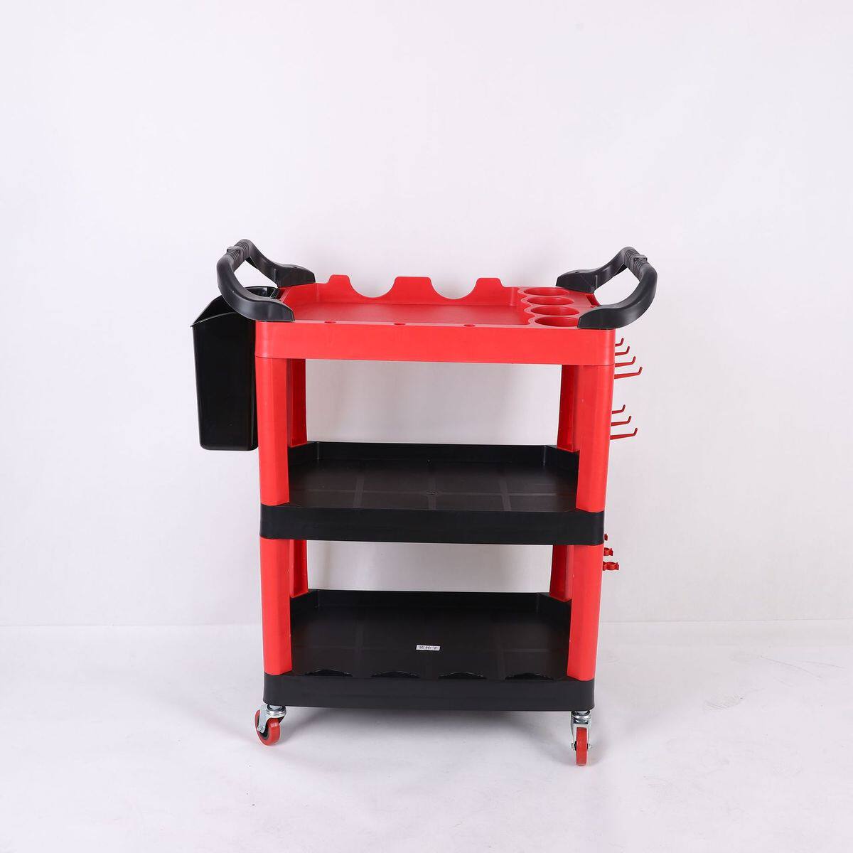 新款多功能收纳架洗车美容便携小推车三层可移动工具车抛光机小车