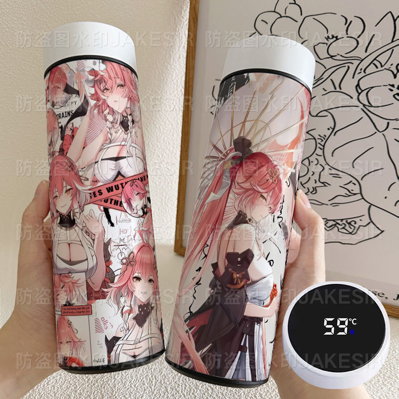 鸣潮长离周边智能保温杯大容量小巧不锈钢轻便携带温显水杯水壶