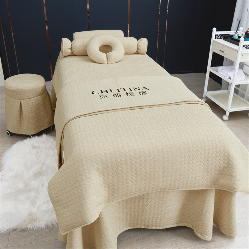美容床罩四件套高档针织床单轻奢美容院床罩美体美肤按摩理疗棉套
