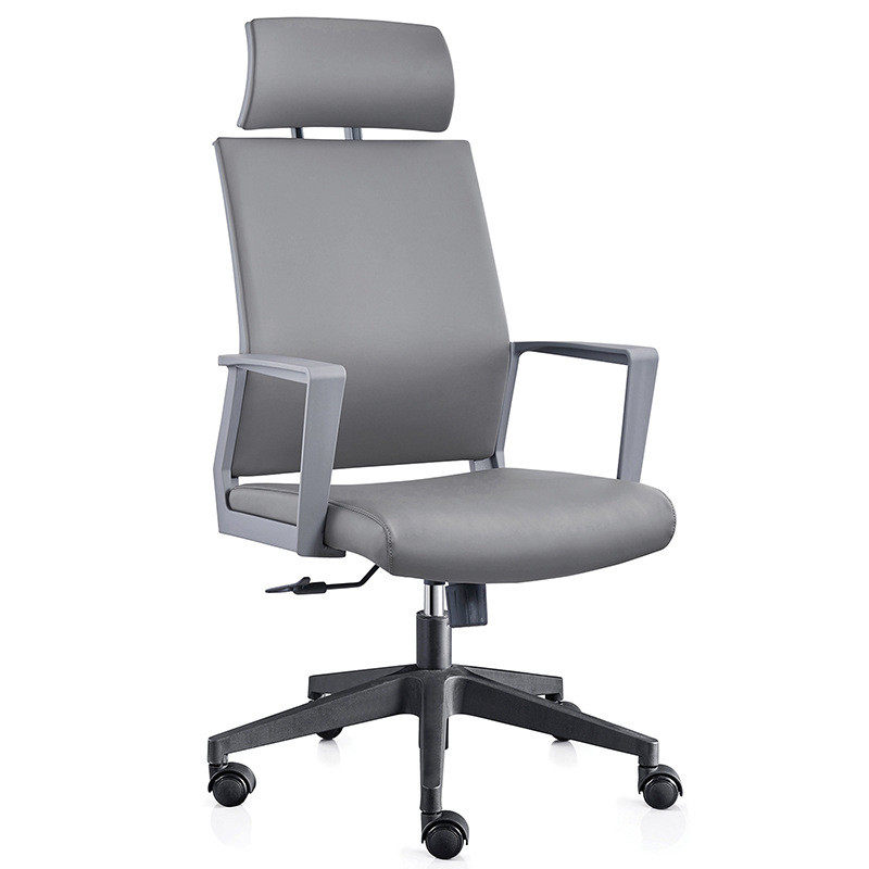 虎西皮办公家具黑色一质办公椅会议椅子经理老板椅职员工位电脑椅